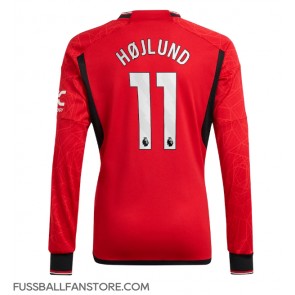 Manchester United Rasmus Hojlund #11 Replik Heimtrikot 2023-24 Langarm